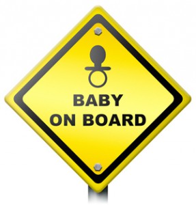 Pas op baby in auto